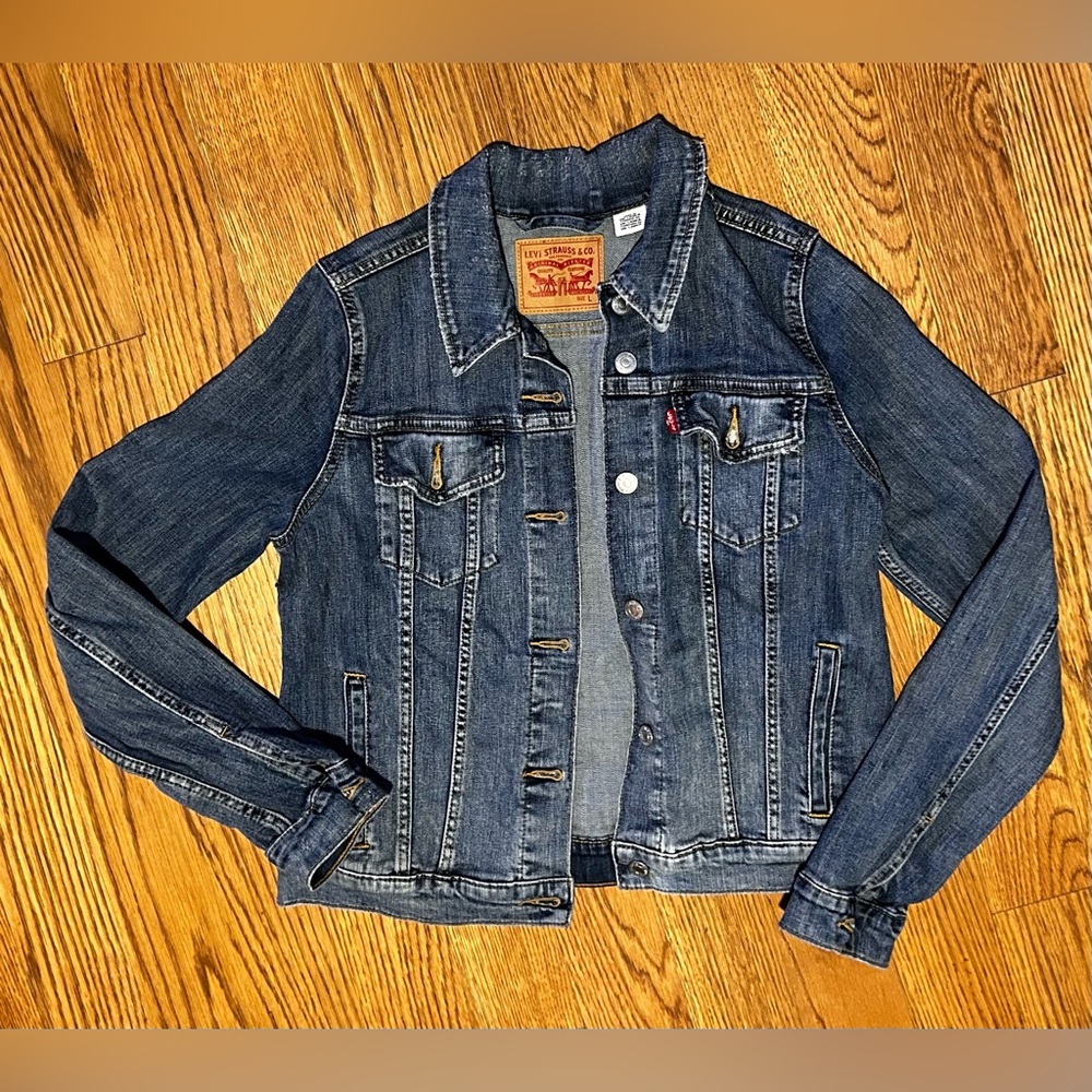 Levi's Dark Blue Denim Jacket - Picture 4 of 12